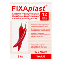 FIXAPLAST WARM kapsaicinová hřejivá náplast 12 x 16 cm 2 kusy