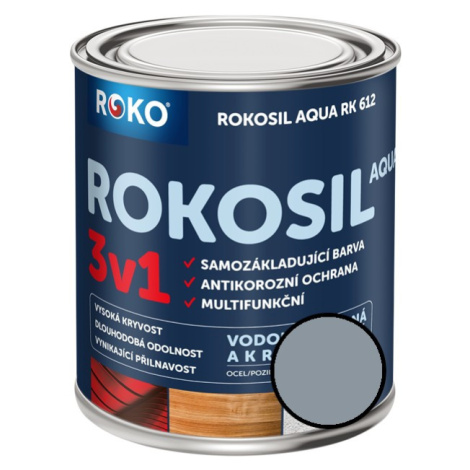 Barva samozákladující Rokosil Aqua 3v1 RK 612 1010 šedá pastelová, 0,6 l ROKOSPOL
