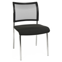 Topstar Židle pro návštěvy, stohovací, 4 nohy, síťované opěradlo, bal.j. 2 ks, černá