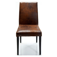 KARE Design Hnědá čalouněná jídelní židle Casual Vintage