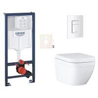 Závěsný wc set do lehkých stěn / předstěnová montáž Grohe Euro Ceramic SIKOGRSEUSCSH0