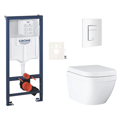 Závěsný wc set do lehkých stěn / předstěnová montáž Grohe Euro Ceramic SIKOGRSEUSCSH0