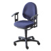 Topstar Standardní otočná židle, bez područek, opěradlo 450 mm, látka modrá, podstavec černý, od