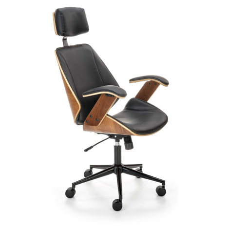 HALMAR Kancelářská židle Ignazio černo-ořechová