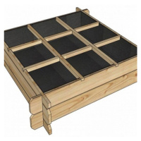 Scobax vyvýšený záhon POTTING2 S7273 přírodní 120 x 120 x 25 cm