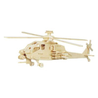 Dřevěné skládačky 3D puzzle letadla - Vrtulník Apache P072