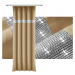 Dekorační závěs se zirkony s řasící páskou GLAM 250 béžová 140x250 cm (cena za 1 kus) MyBestHome