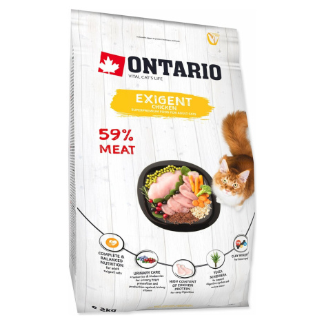 Krmivo Ontario Cat Exigent 2kg
