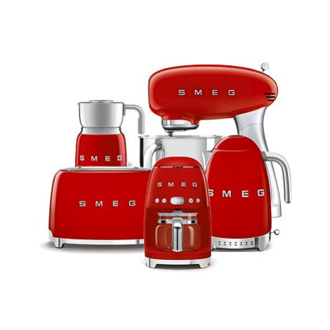 SMEG 50's Retro Style červený, Robot 4,8l + Překapávač + Konvice + Topinkovač + Šlehač