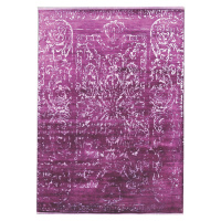 Diamond Carpets koberce Ručně vázaný kusový koberec Diamond DC-JK 2 Purple/silver (overdye) - 24