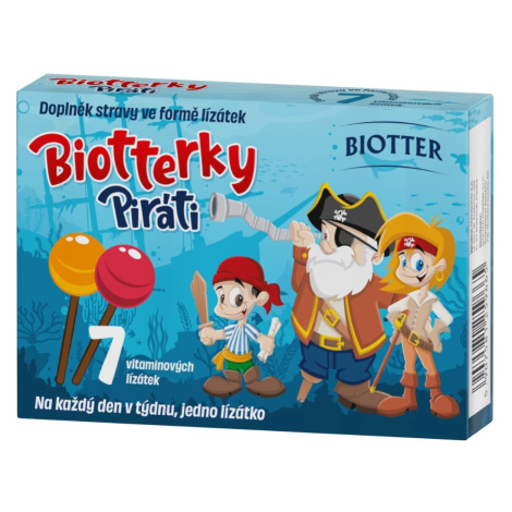 Biotter Biotterky Piráti vitamínová lízátka 7 ks