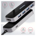 AXAGON HMC-6H4A, USB 3.2 Gen 1 hub, porty 4x USB-A, HDMI 4k/30Hz, PD 100W, kabel USB-C 20cm