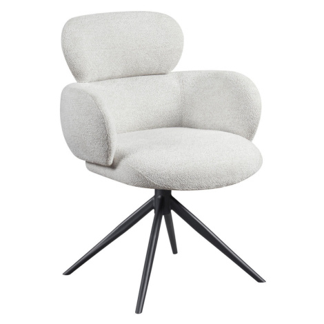 Novel ŽIDLE S PODRUČKAMI, železo, tkaná látka, krémová