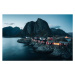 Fotografie Twilight sky over Lofoten island in, Wirestock, 40 × 26.7 cm