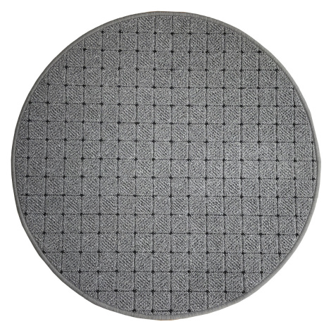 Vopi koberce Kusový koberec Udinese šedý kruh - 120x120 (průměr) kruh cm