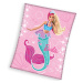 Dětská deka Barbie Mořská Panna 130x170 cm