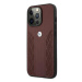 BMW BMHCP13LRSPPR hard silikonové pouzdro iPhone 13 / 13 Pro 6.1" red Leather Curve Perforate