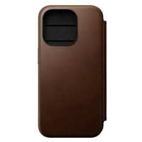 Nomad Modern Leather Folio Brown iPhone 15 Pro