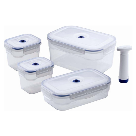 Set 4 boxů na potraviny a vakuové pumpy Compactor Food Saver