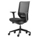 TrendOffice Kancelářská otočná židle TO-SYNC PRO, s područkami a univerzálními kolečky, černá
