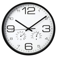 SEGNALE Nástěnné hodiny s teploměrem a vlhkoměrem 30 cm KO-837362200