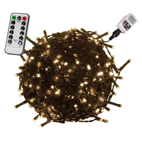 VOLTRONIC® 59747 Vánoční LED osvětlení 40 m - teple bílá 400 LED + ovladač - zelený kabel