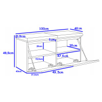 Eka Předsíňová stěna s čalouněnými panely Trinity 5 - Bílá sonoma / Světlá zelená 2321