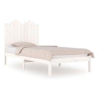 Rám postele bílý masivní borovice 100 × 200 cm, 3103769