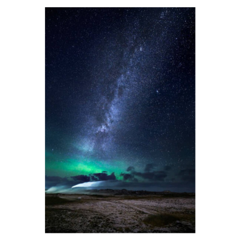 Fotografie Aurora Borealis with the Milky Way, Arctic-Images, 26.7x40 cm