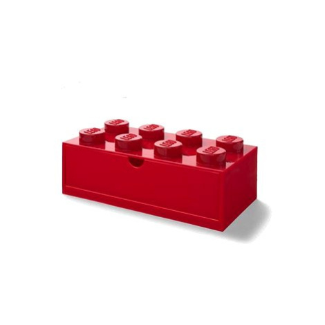 LEGO stolní box 8 se zásuvkou červený