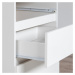 Ak furniture Komoda K013 160 cm bílá - 2 skříňky a 4 šuplíky