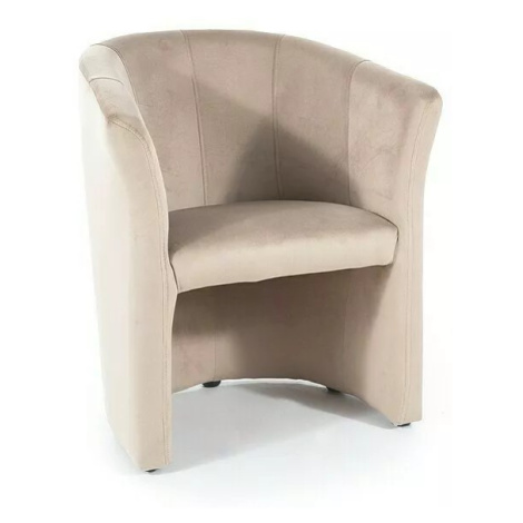 Signal Koktejlové křeslo AMENITIES Velvet béžové