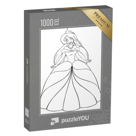 puzzle 1000 dílků XXL „puzzleOMALOVÁNKY: Princezna“