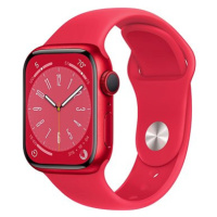 Apple Watch Series 8 41mm Červený hliník s červeným sportovním řemínkem