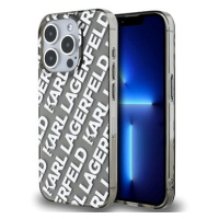 Karl Lagerfeld IML Electroplated Repeated Logo Zadní Kryt pro iPhone 15 Pro Max Silver