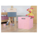 Benlemi Úložný dřevěný box BOKS do regálu s obdélníkovým úchytem Zvolte barvu: Růžová, pololakov