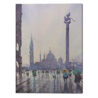 Obraz na plátně Rajan Dey - Venice After Rain, (40 x 50 cm)