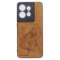 Dřevěné Pouzdro Bewood pro Motorola Edge 50 Pro Vlk Imbuia