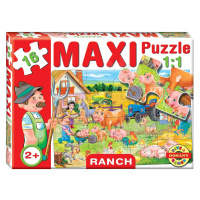Dohány baby puzzle pro děti Maxi Ranč 16 dílků 640-6 barevné