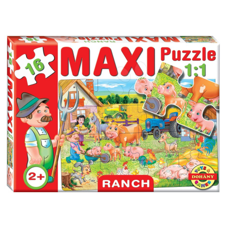 Dohány baby puzzle pro děti Maxi Ranč 16 dílků 640-6 barevné DOHÁNY