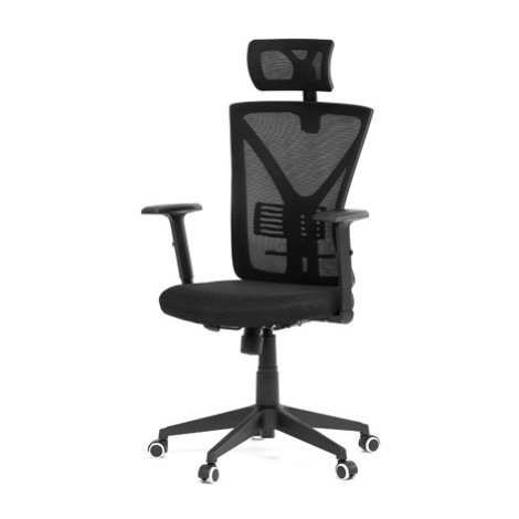Židle kancelářská, černá mesh, plastový kříž Autronic