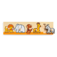 Dřevěné vkládací puzzle - Zvířata ze savany