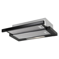 Casarredo Odsávač par SLIDING BLACK GLASS inox/black