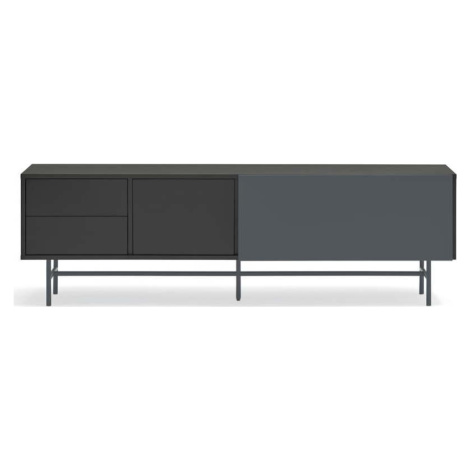 Černo-antracitový TV stolek 180x56 cm Nube – Teulat