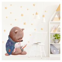 DEKORACJAN Nálepka na stěnu - Medvídek s knížkou