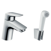 HANSGROHE LOGIS umyvadlová baterie 107mm, stojánková, páková, se sprchou Bidette, chrom 71290000