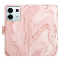 iSaprio flip pouzdro RoseGold Marble pro Xiaomi Redmi Note 13 Pro+ 5G