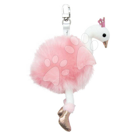 Plyšová labuť klíčenka Pink Swan Key Ring Histoire d’ Ours růžová 12 cm od 24 měsíců