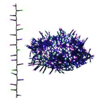 Shumee světelný LED řetěz se 2 000 LED pastelový barevný 45 m PVC