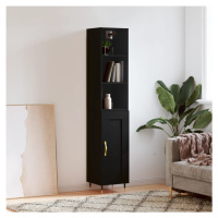 vidaXL Skříň highboard černá 34,5 x 34 x 180 cm kompozitní dřevo